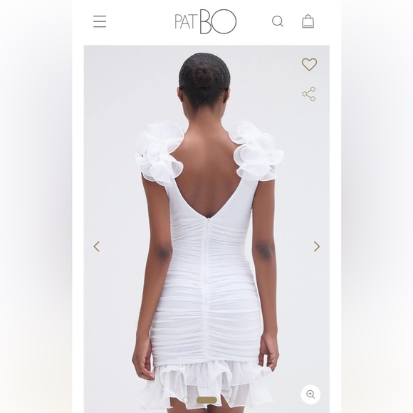 PatBO White Ruffled Mini Dress - Picture 2 of 2